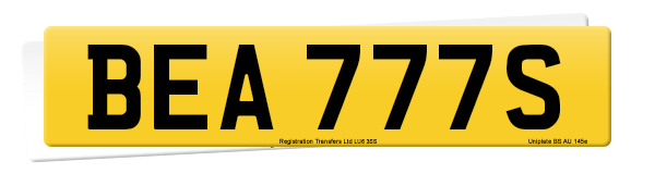 Registration number BEA 777S